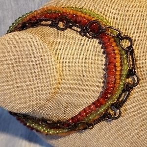 Premier Designs Four Strand 16" Brass Tone Choker